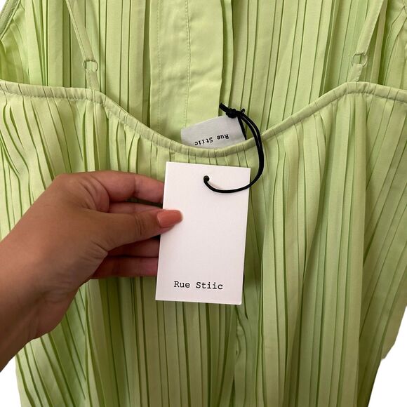 RUE STIIC Ida Pleated Jumpsuit Patina Green NWT Sz XS - Picture 6 of 6